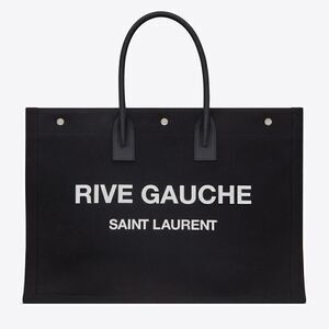 Saint Laurent Rive Gauche black and white tote bag purse brand new never used!